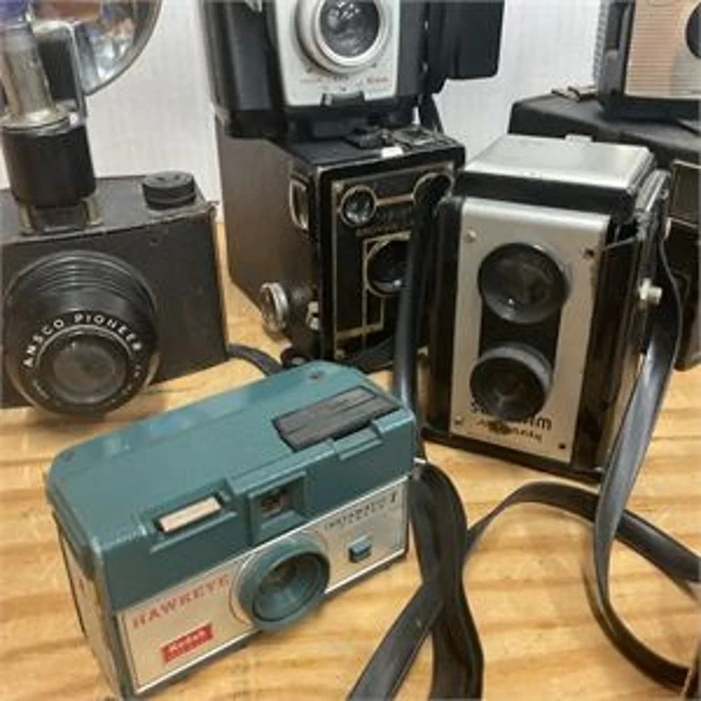 Vintage Camera Lot Kodak Brownie Hawkeye Ansco Mercury Folding Flash Collection